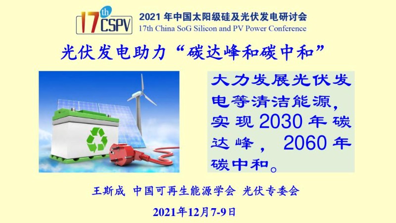 中国可再生能源学会王斯成：光伏发电助力“碳达峰和碳中和”.jpg