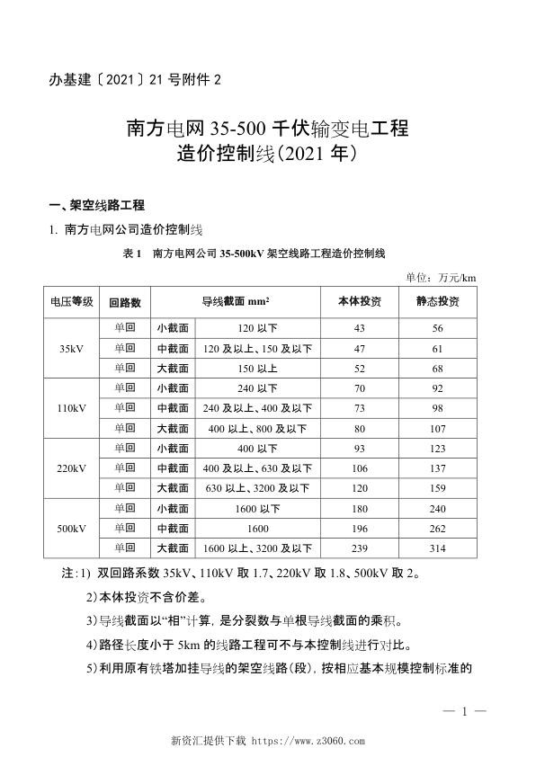 南方电网35-500千伏输变电工程造价控制线2021年.jpg