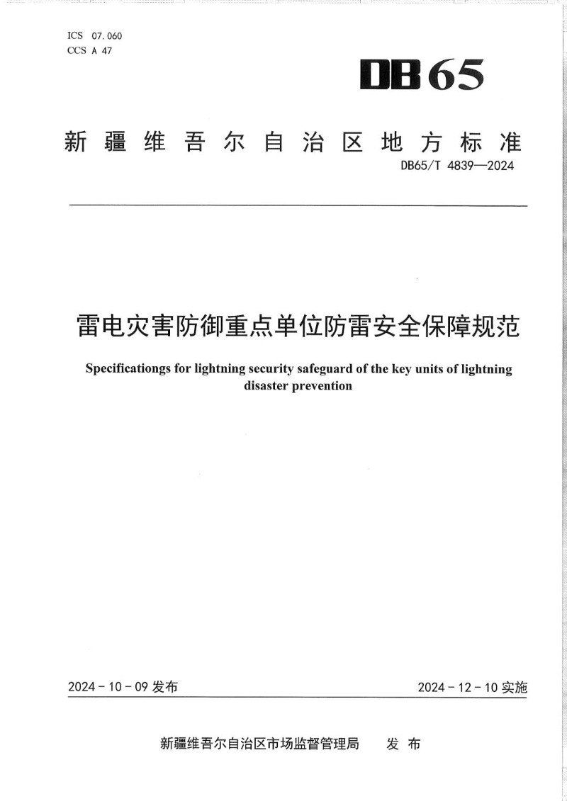 DB65_T 4839-2024 雷电灾害防御重点单位防雷安全保障规范.jpg