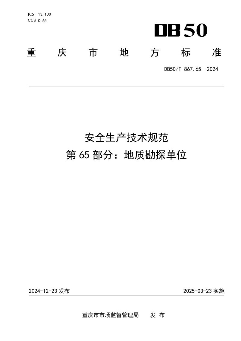 DB50_T 867.65-2024 安全生产技术规范 第65部分：地质勘探单位.jpg